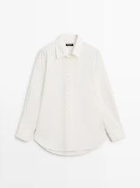 Chemisier boutons fantaisie 100 % coton