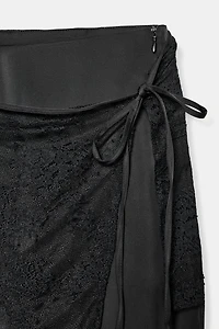 SATIN PAREO LACE PANTS