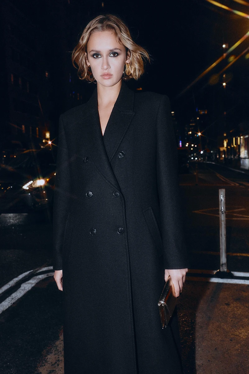 DOUBLE-BREASTED LONG COAT