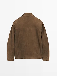 Veste en daim effet nappa délavé