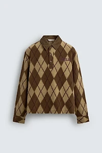 POLO TEXTURÉ JACQUARD LOSANGES