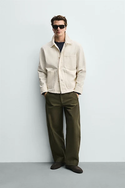 BLOUSON COUPE DÉCONTRACTÉE POCHES
