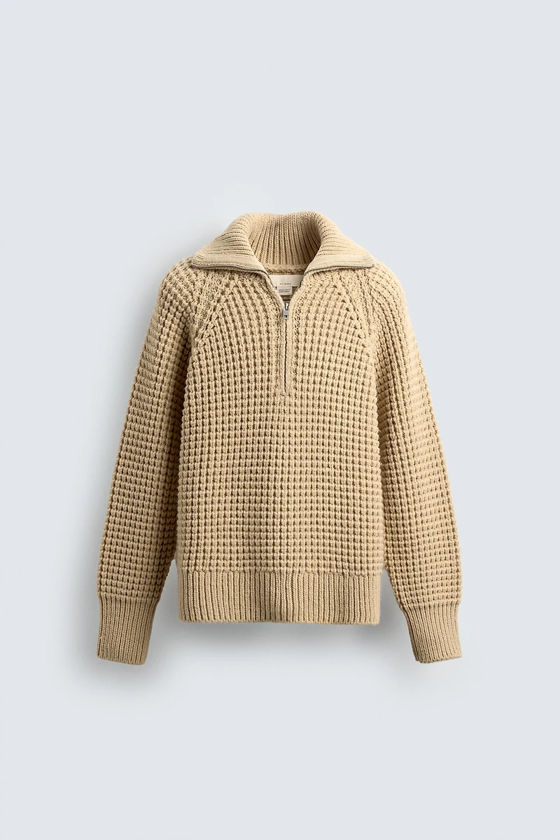 LIMITED EDITION WAFFLE KNIT SWEATER