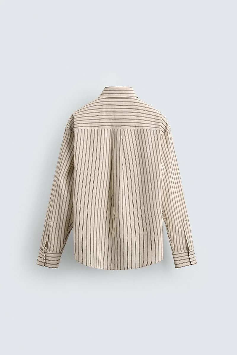 COMBINATION STRIPED SHIRT WITH TIE