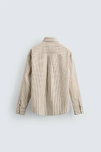 COMBINATION STRIPED SHIRT WITH TIE