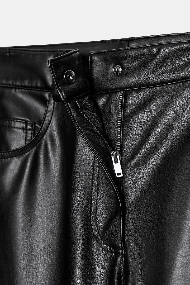 BALLOON FAUX LEATHER PANTS ZW COLLECTION