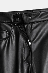 BALLOON FAUX LEATHER PANTS ZW COLLECTION