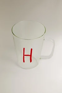 BOROSILICATE MUG WITH INITIAL H