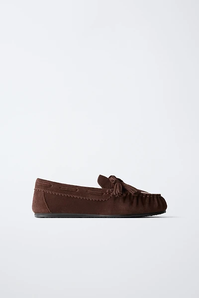 LEATHER TASSEL LOAFERS