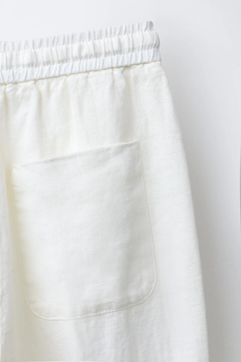 100% LINEN STRAIGHT PANTS