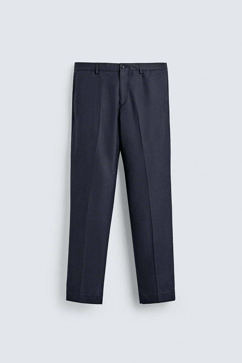 PANTALON REGULAR FIT COSTUME PIED-DE-POULE