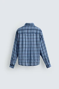 FLOWY PLAID SHIRT
