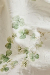 CLOVER PRINT JACQUARD TABLECLOTH