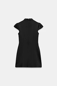 MINI SATIN EFFECT DRESS WITH SLIT