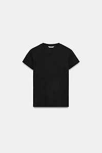 SHORT SLEEVE LINEN BLEND T-SHIRT