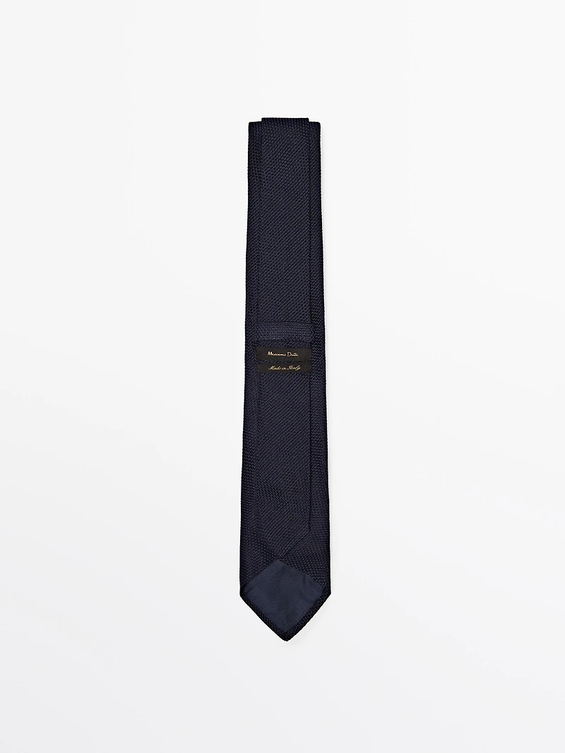 100% garza silk micro textured tie