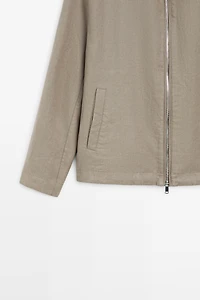 Linen bomber jacket