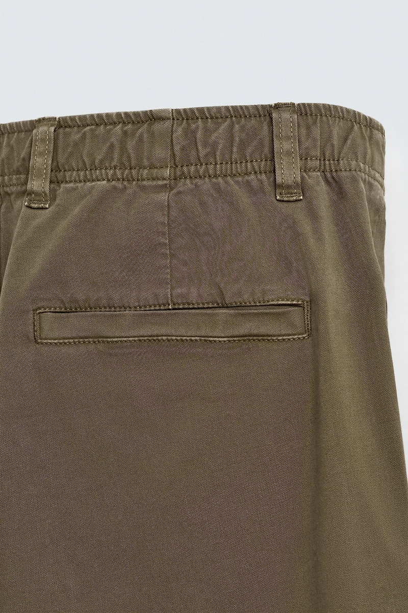 STRAIGHT FIT TWILL PANTS