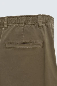 STRAIGHT FIT TWILL PANTS