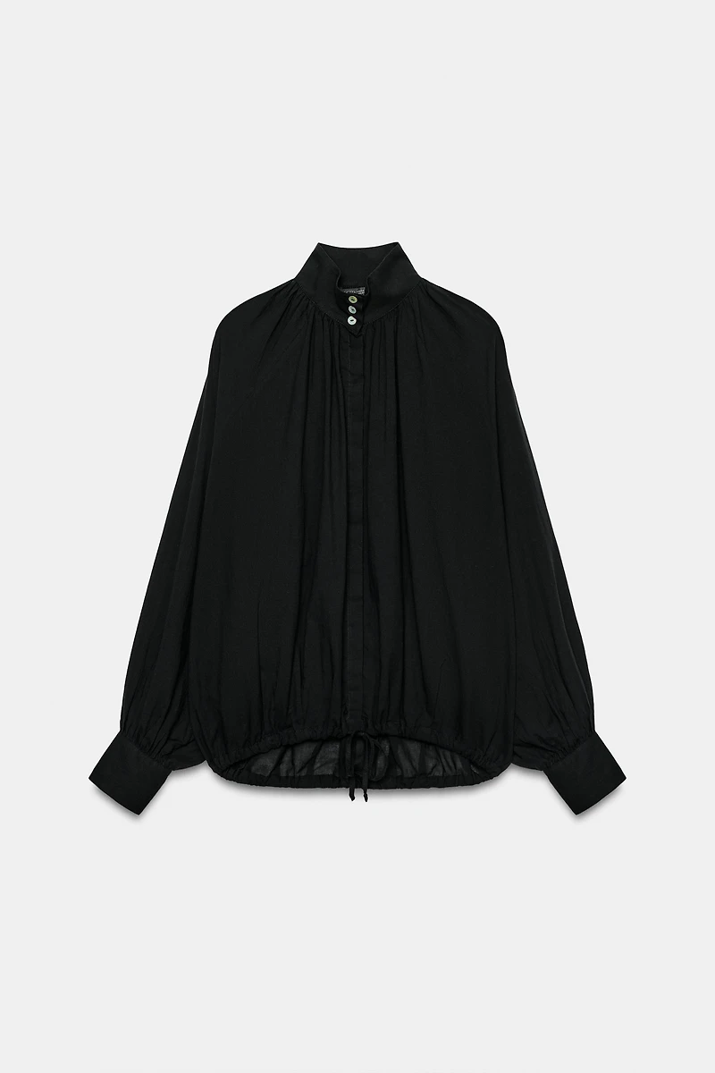 ZW COLLECTION HIGH NECK SHIRT