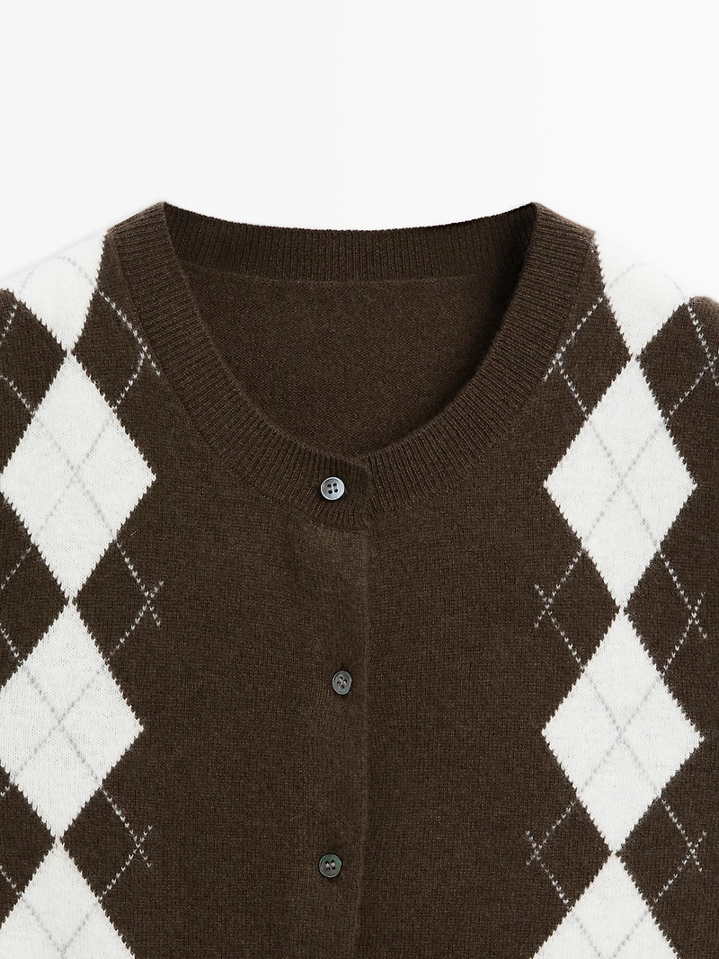 Cardigan losangé
