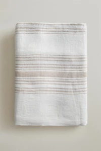STRIPED LINEN BLANKET