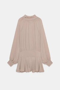 FLOWY TIED SHORT DRESS