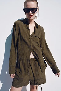 ZW COLLECTION JACQUARD STRIPED SHORTS