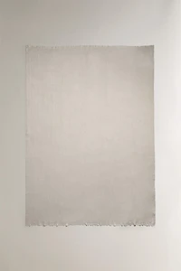 PLAID DOUX À FRANGES