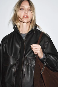 ZW COLLECTION LIMITED EDITION LEATHER BOMBER JACKET