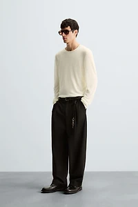 SEMI-SHEER TEXTURED T-SHIRT