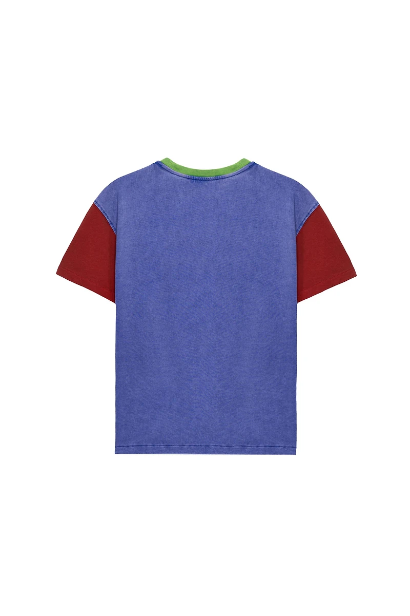 T-SHIRT COURT COUPE ÉTROITE COLOR BLOCK