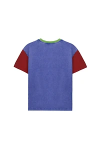 T-SHIRT COURT COUPE ÉTROITE COLOR BLOCK