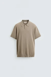 RIB KNIT POLO SHIRT