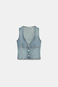TRF DENIM VEST TOP