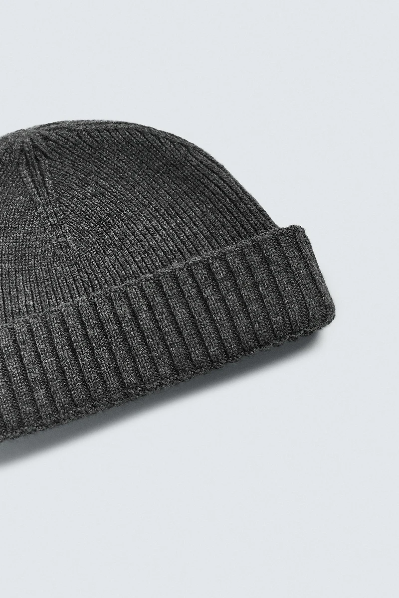 BONNET COURT MÉLANGE LAINE