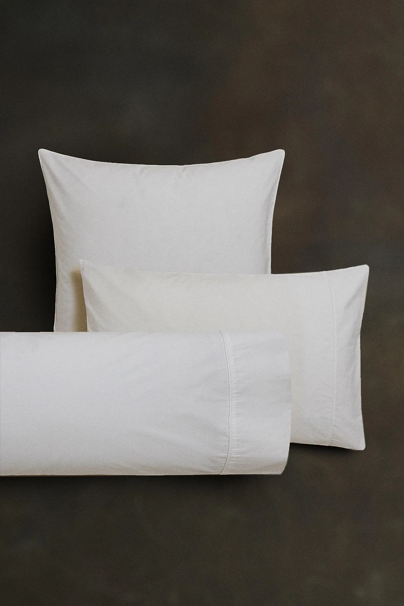 TAIE D’OREILLER PERCALE DE COTON (300 FILS)