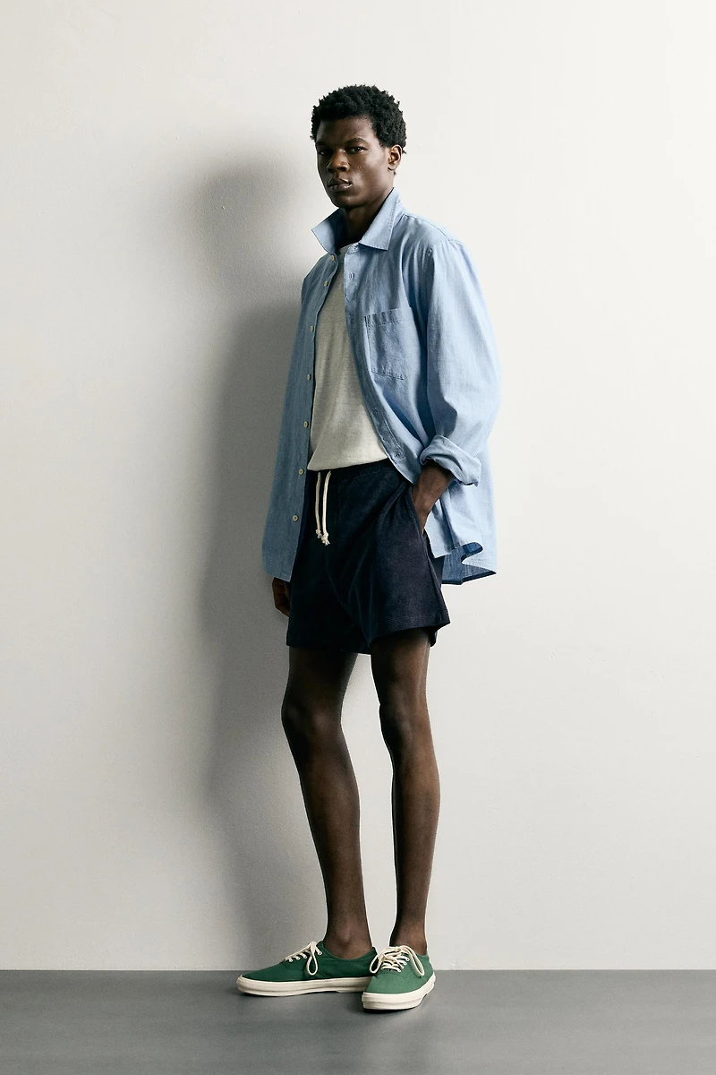 RELAXED FIT TERRY SHORTS