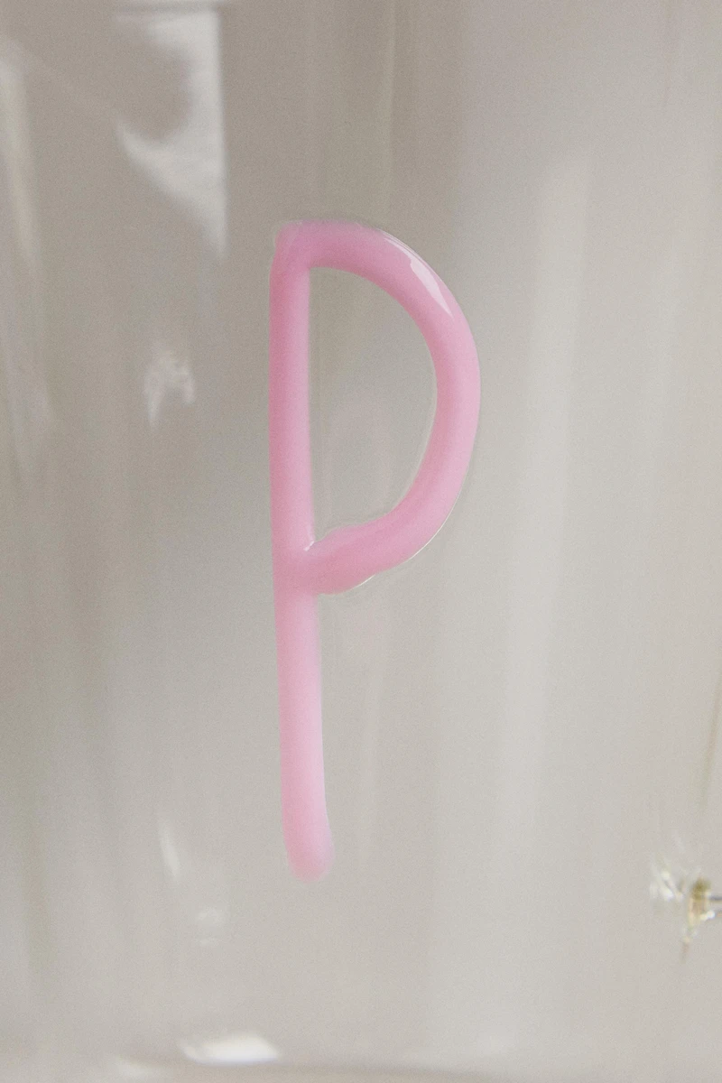 BOROSILICATE MUG WITH INITIAL