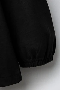 EMBROIDERED PETER PAN COLLAR T-SHIRT