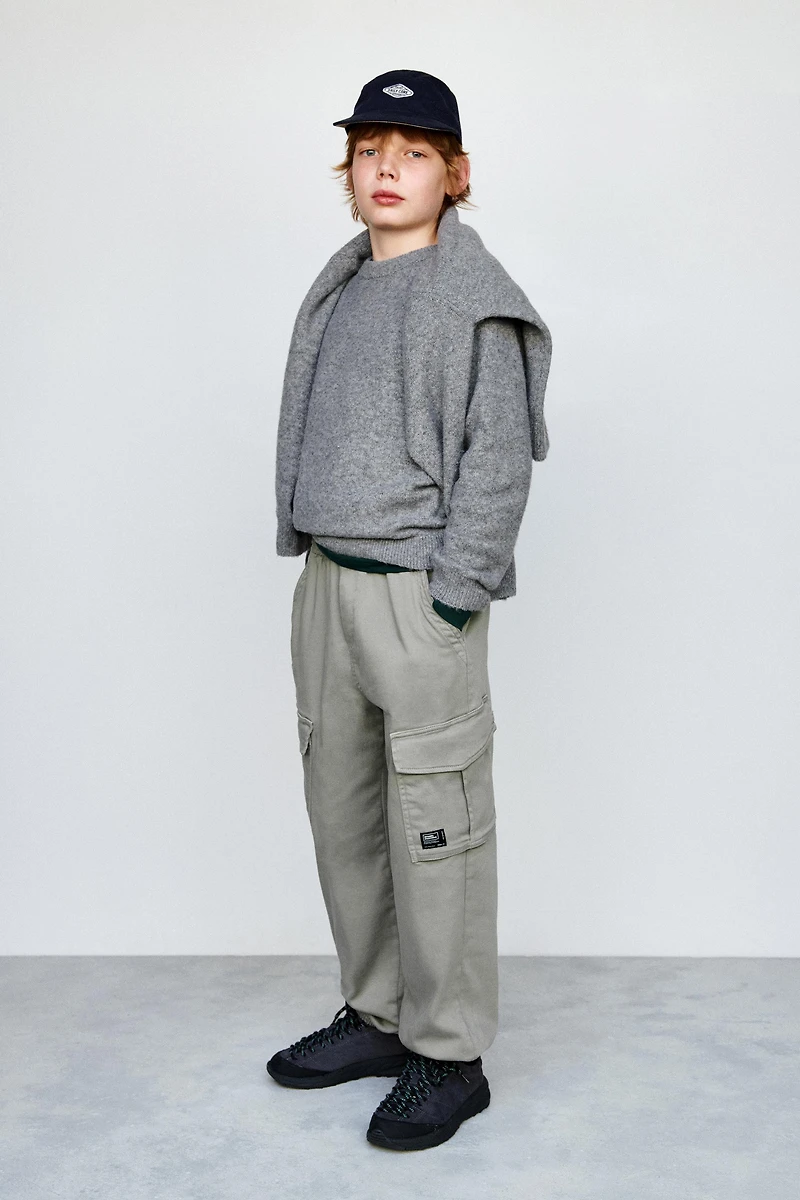 LABEL CARGO JOGGER PANTS