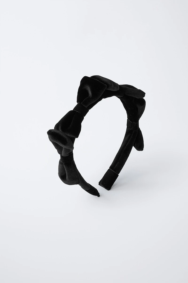 VELVET BOWS HEADBAND