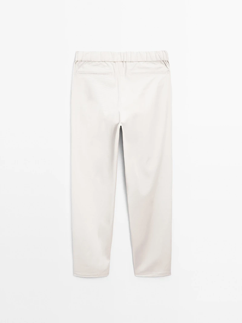 Cotton blend semi joggers