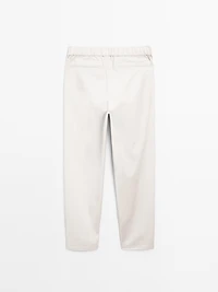 Cotton blend semi joggers