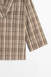 Oversize check polo shirt