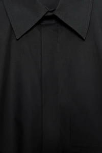 POPLIN CROP SHIRT