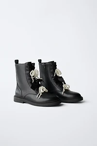 BOW DETAIL ANKLE BOOT