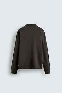 WASHED TEXTURED POLO SHIRT