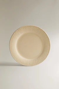 STRIPED STONEWARE DINNER PLATE
