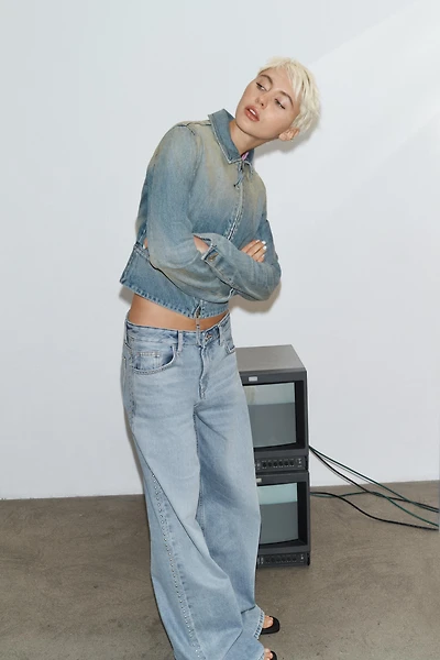 TRF ZIP-UP DENIM JACKET